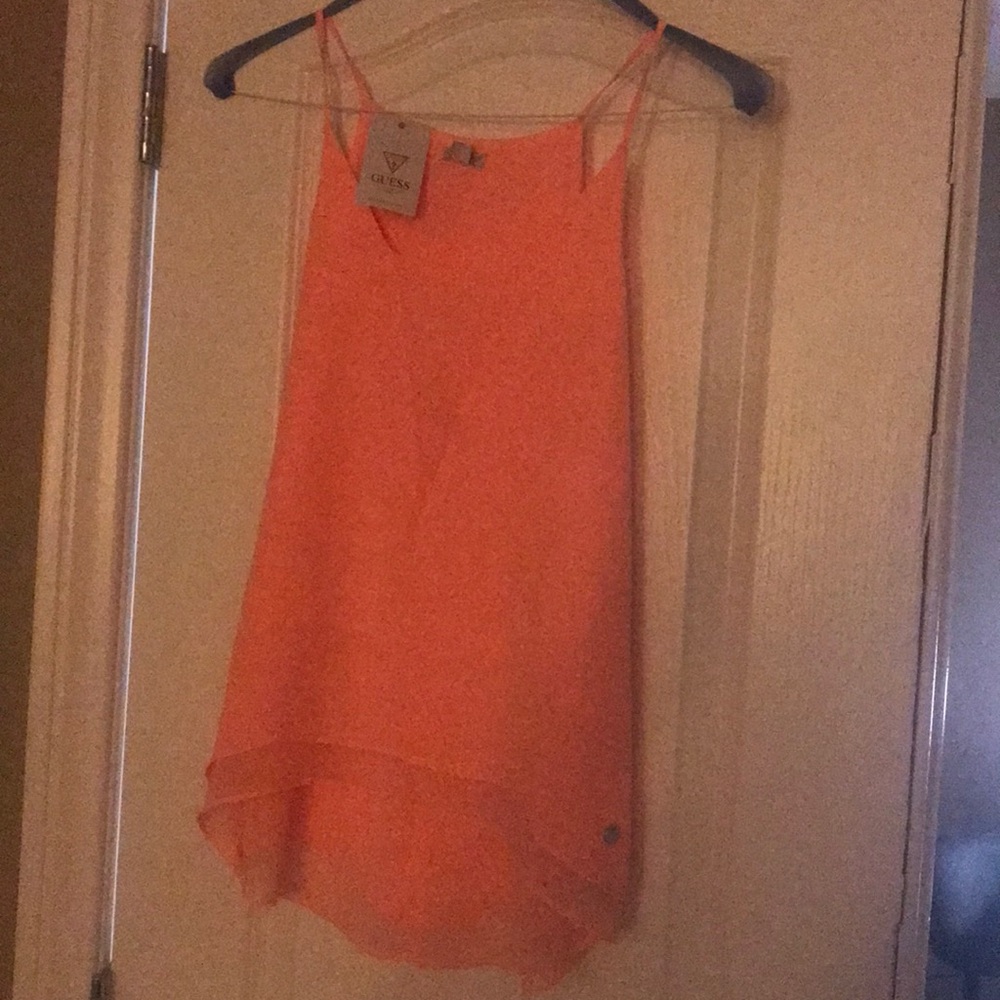 Bright Tropic Coral Colored Tank Top